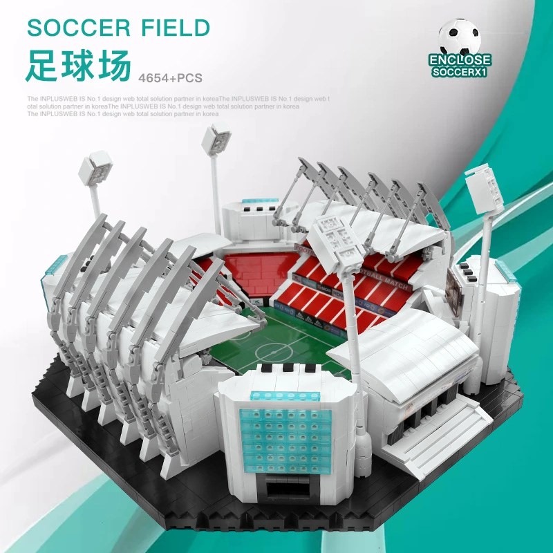 QIZHILE 90008 Creator Expert Buildings SOCCER FIELD Building Blocks Football Field Bricks Toys 4654pcs from China Delivery.