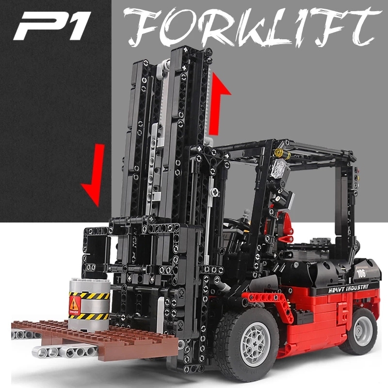 MouldKing 13106  Technic APP RC Technic Custom Forklift Mk II Building Blocks 1719PCS Bricks Toys from China Delivery.