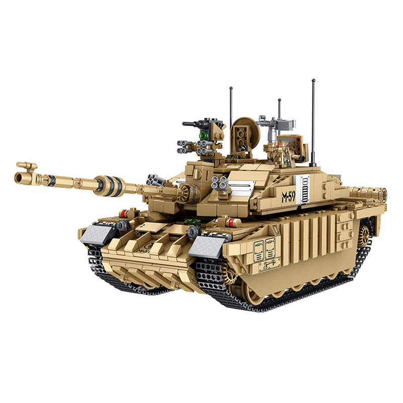 PANLOS 632008 Military Challenger II Main Battle Tank building Blocks 1687pcs Bricks Toys From China Delivery.