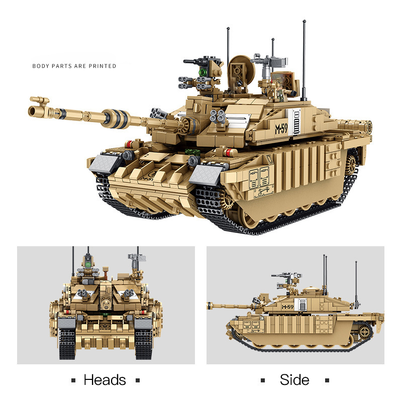 PANLOS 632008 Military Challenger II Main Battle Tank building Blocks 1687pcs Bricks Toys From China Delivery.