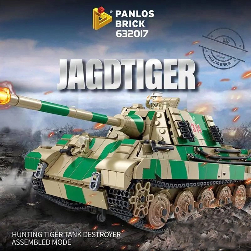 PANLOS 632017 Military Jagdtiger Tank Building Blocks 1967pcs Bricks Toys From China Delivery.