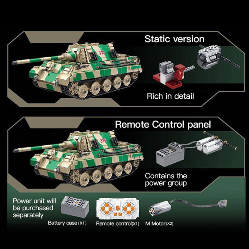 PANLOS 632017 Military Jagdtiger Tank Building Blocks 1967pcs Bricks Toys From China Delivery.