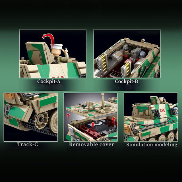 PANLOS 632017 Military Jagdtiger Tank Building Blocks 1967pcs Bricks Toys From China Delivery.