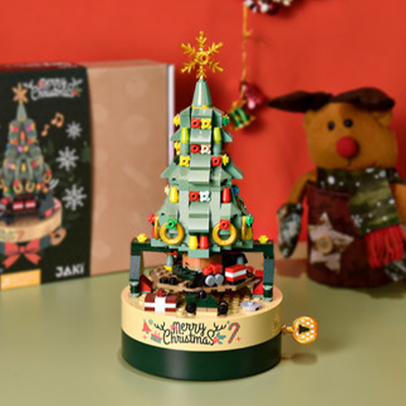 JAKI 1302 Christmas Gift Toys DIY Music Box Christmas Tree Music Box Building Blocks 360pcs Bbricks Toys From China Delivery.