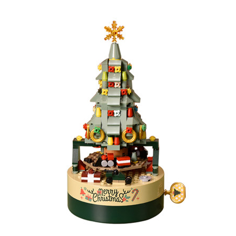 JAKI 1302 Christmas Gift Toys DIY Music Box Christmas Tree Music Box Building Blocks 360pcs Bbricks Toys From China Delivery.