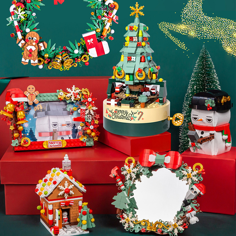 JAKI 1302 Christmas Gift Toys DIY Music Box Christmas Tree Music Box Building Blocks 360pcs Bbricks Toys From China Delivery.