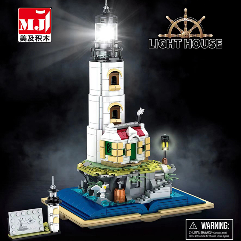 {Pre-Sale on 25th Dec.}MJI 13015 Creator Expert Light House Book Building Blocks 1016pcs Bricks Toys From China Delivery.