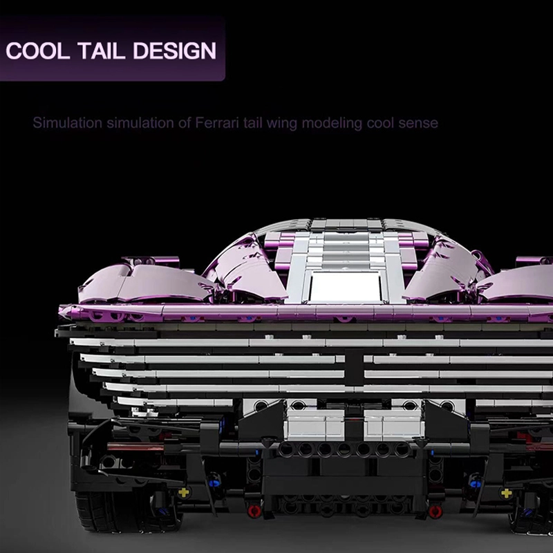 TaiGaoLe T006-1 Technic Plated Purple "Ferrari "Daytona SP3 Sports Car Building Bocks 3778pcs Bricks Toys From China Delivery.