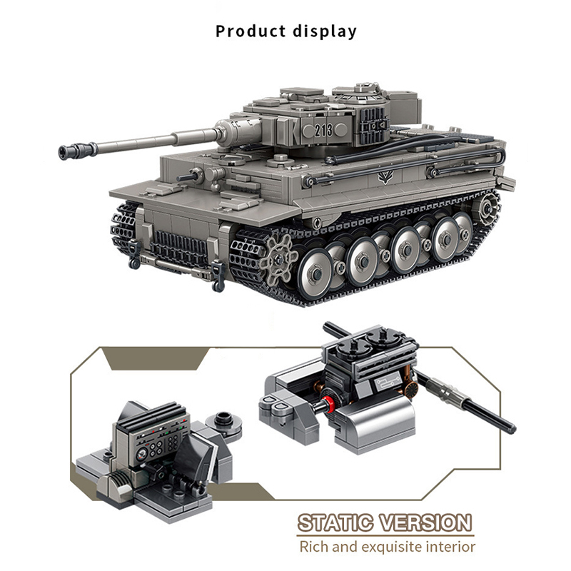 Panlos 632015 Military Tiger I Tank Building Blocks 1776pcs Bricks Toys From China Delivery.