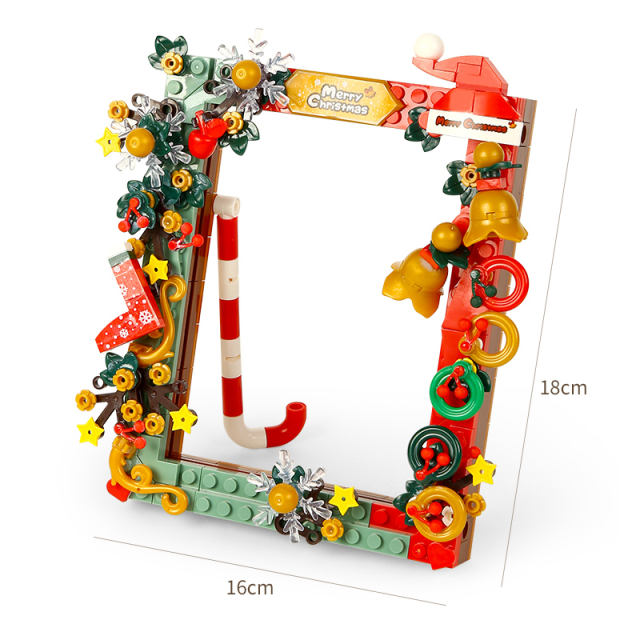 ZUANPAI Z016 Creator Christmas Gift Christmas picture frame Toys Building Blocks Bricks From China Delivery.