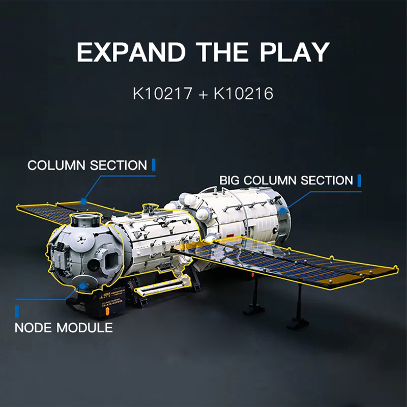 Keeppley K10217 Space Sky Core Module Small Column Segments and Node Compartments 5400PCS Building Blocks Toys From China Delivery.