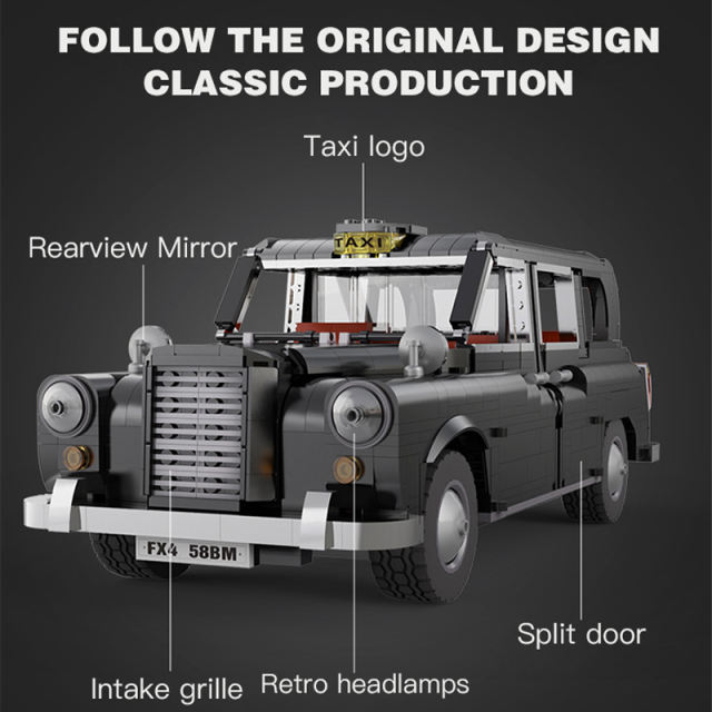 CaDa C62004 Technic LEVC English Vehicle Building Blocks London Taxi Toys 1871PCS Bricks From China Delivery.