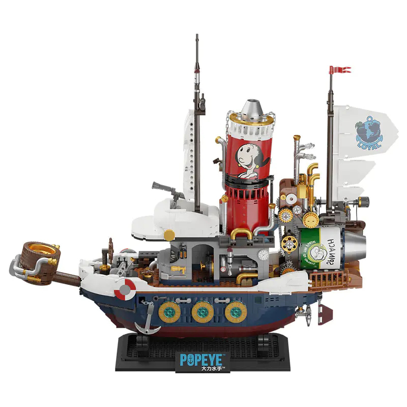 Pantasy 86402 Movie & Game Popeye Building Blocks Steam treasure boat Toys 1800±pcs Bricks From China Delivery.