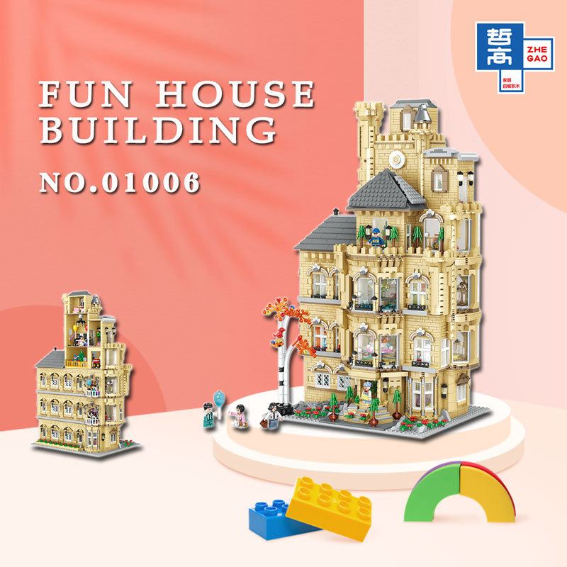 {Mini Bricks} ZheGao 01006 Creator Expert Fun House Building Blocks Toys House 4851±pcs from China Delivery.