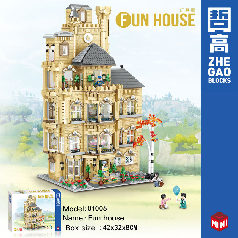 {Mini Bricks} ZheGao 01006 Creator Expert Fun House Building Blocks Toys House 4851±pcs from China Delivery.
