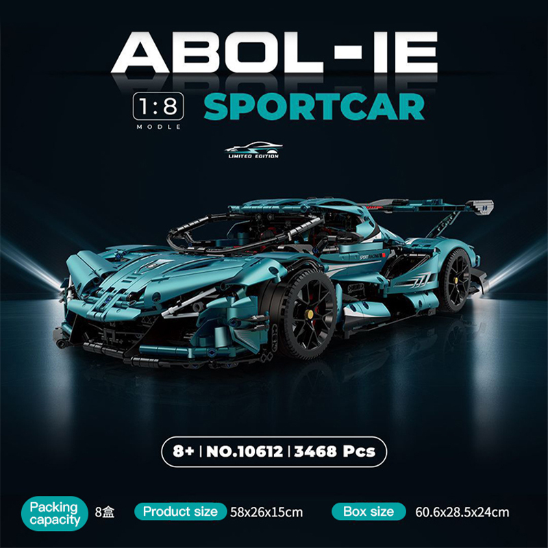 GULY10610 Technic 1:8 ABOL-IE Sports Car Building Blocks 1626±pcs from China Delivery.