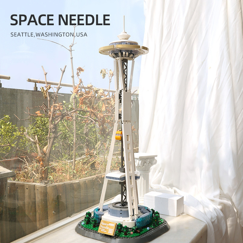 WANGE 5238 Creator Expert Space Needle Tower Buildings 1075pcs Bricks Toys From China Delivery.