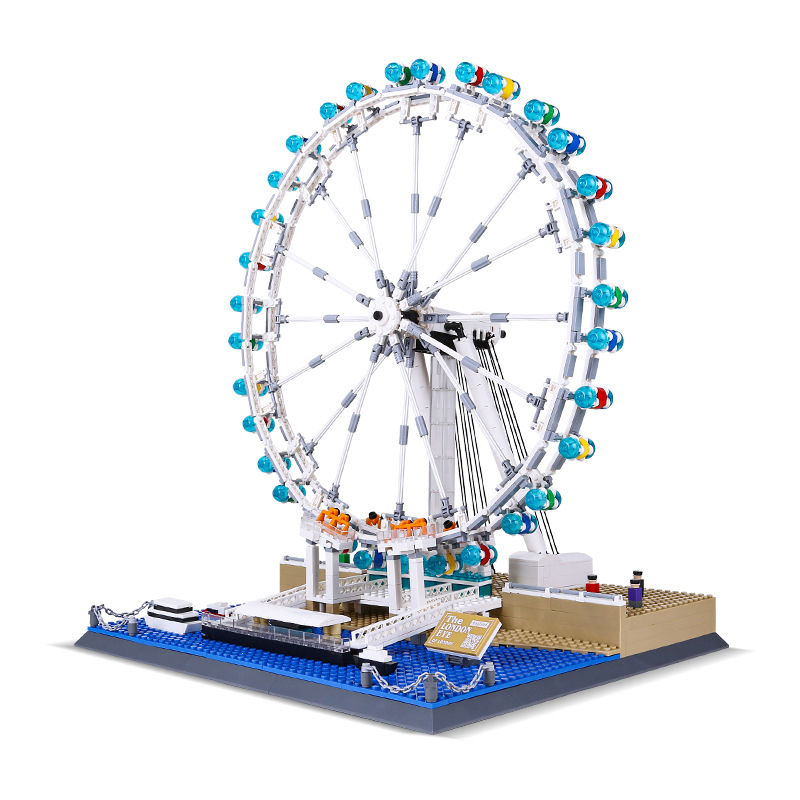 WANGE 6215 Creator Amusement Park The London Eye Building Blocks 1528pcs Bricks Toys from China Delivery.