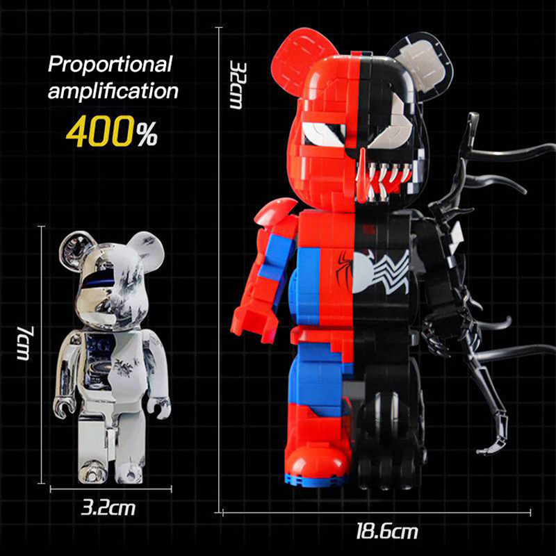 Wangao 188007 Venom Bear Robot Bear Brick Half-Mechanical 1800±PCS Building Block Brick Toy from China
