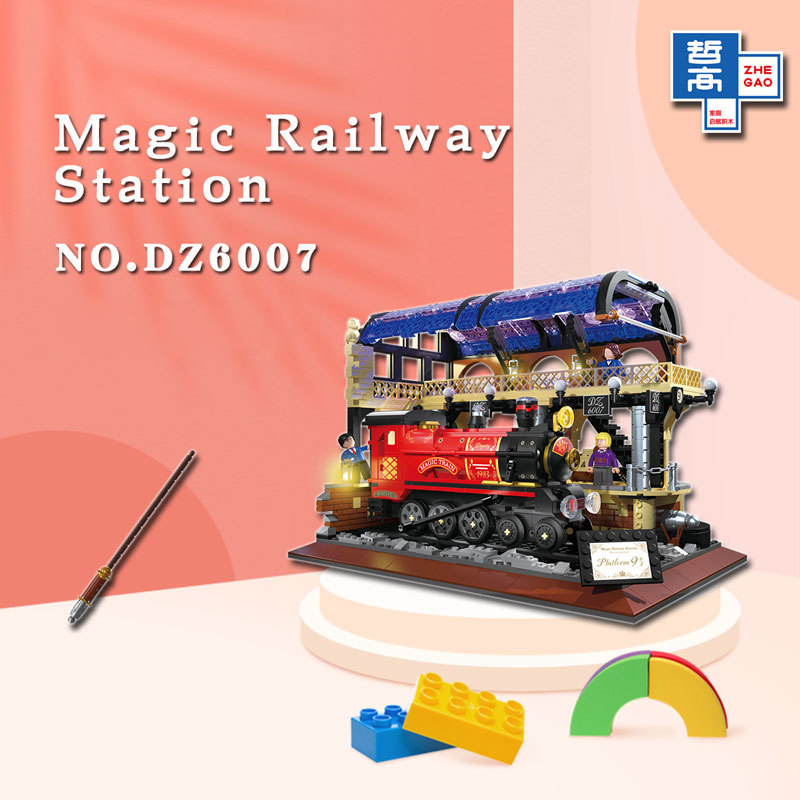 {Mini Bricks}ZHEGAO DZ6007 Movie & Game Harry Potter Magic Railway Station Magic Train Building Blocks 1308±pcs Bricks from China.