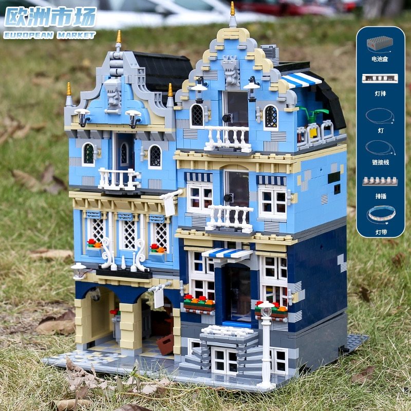 Mould King 16020 Creator Expert Market Street Modular Buildings Blocks 3016±pcs Bricks from China.