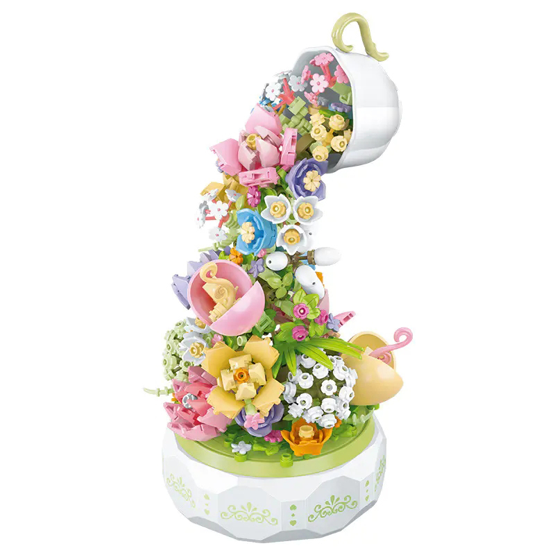 {With Light} SEMBO 611050 Creator Expert Botanical Collection Music Box Building Blocks 575±pcs Bricks from China.