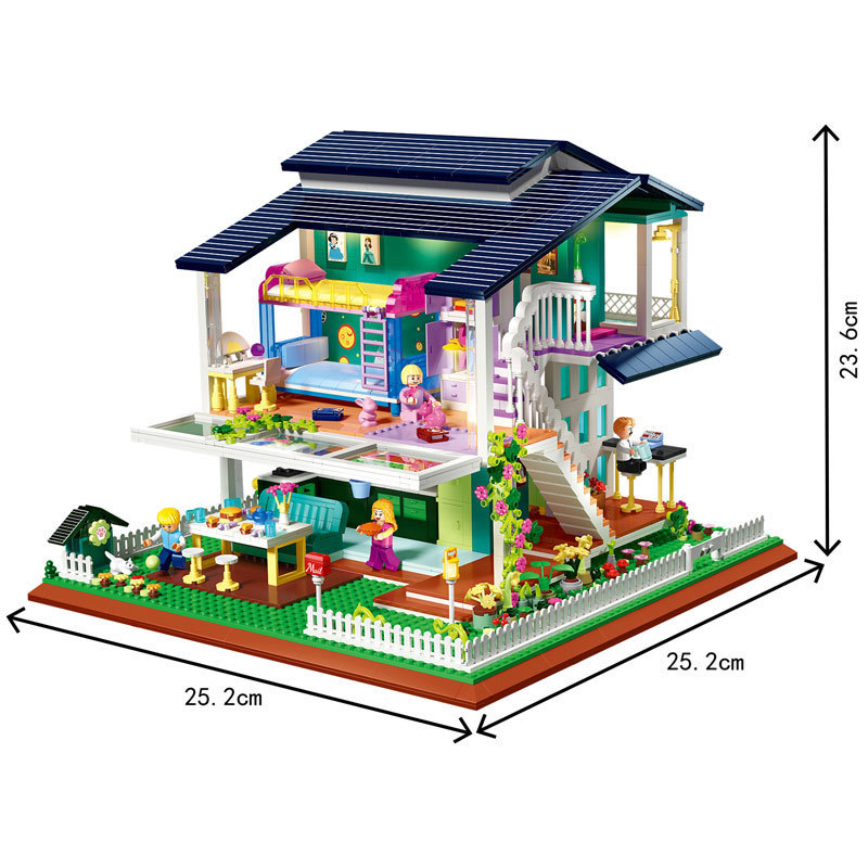 {Mini Bricks} ZHEGAO DZ6110 Creator Sunshine Villa Modular Buildings Blocks 2395±pcs Bricks from China.