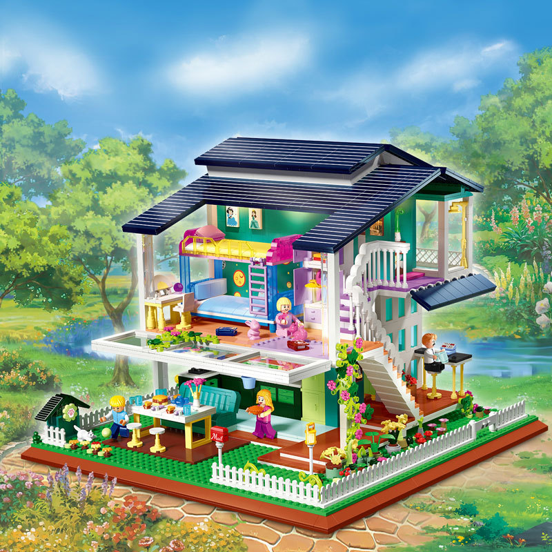 {Mini Bricks} ZHEGAO DZ6110 Creator Sunshine Villa Modular Buildings Blocks 2395±pcs Bricks from China.