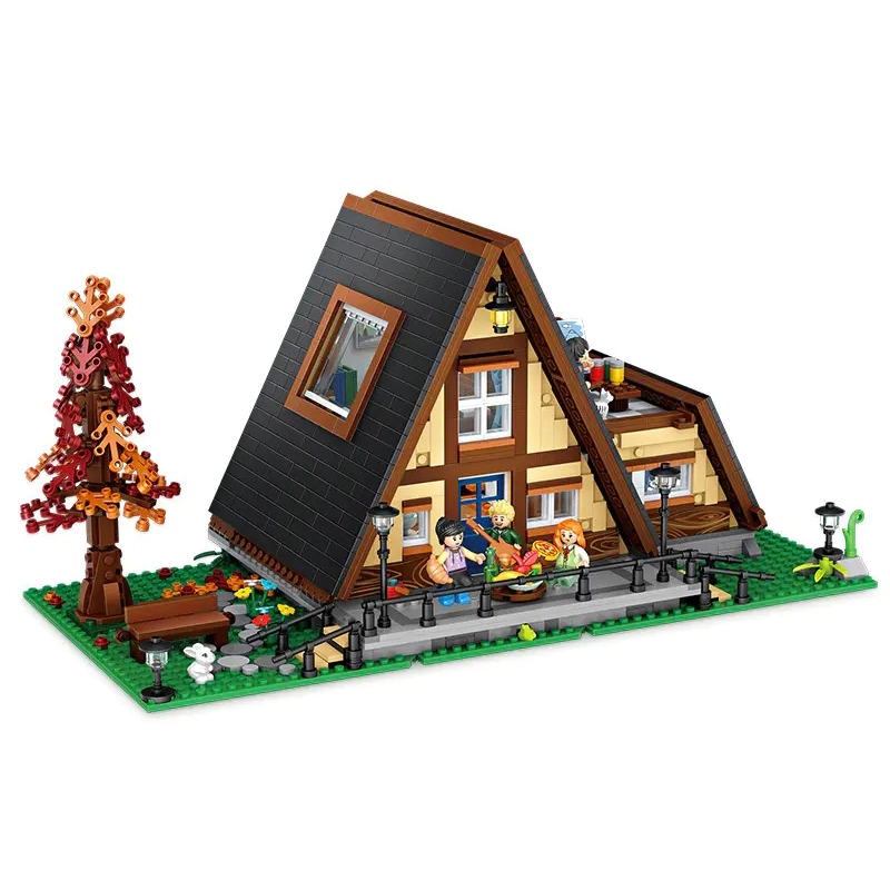 {Mini Bricks} LOZ 1037 Creator Expert Triangular log cabin Building Blocks 1917±pcs Bricks from China.