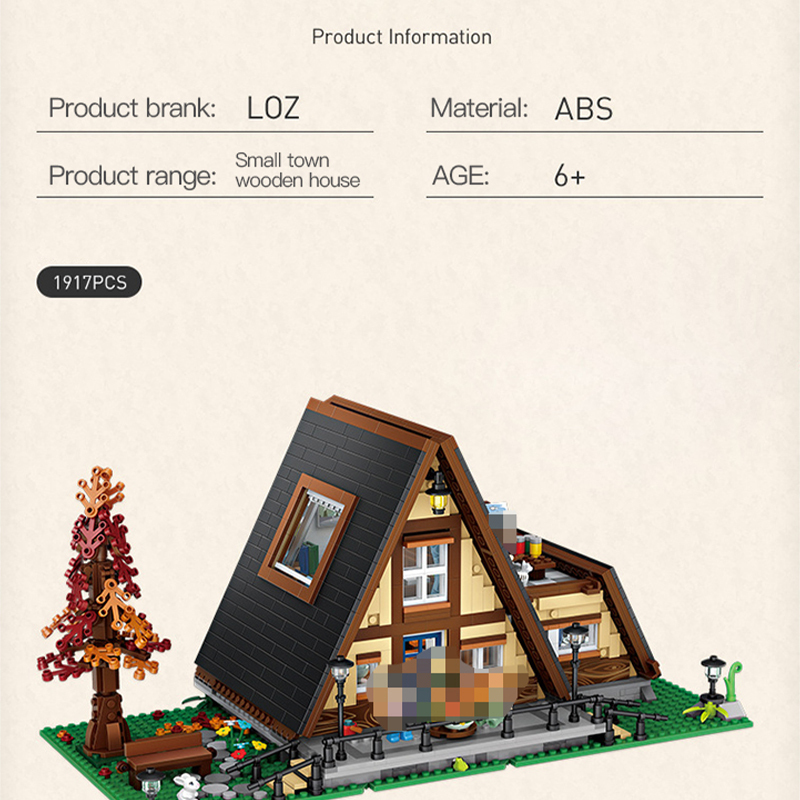 {Mini Bricks} LOZ 1037 Creator Expert Triangular log cabin Building Blocks 1917±pcs Bricks from China.