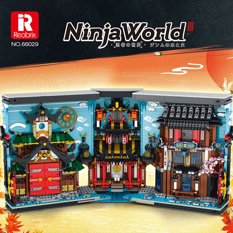 Reobrix 66029 Ninjago Toys Ninja World Book Building Blocks 3086