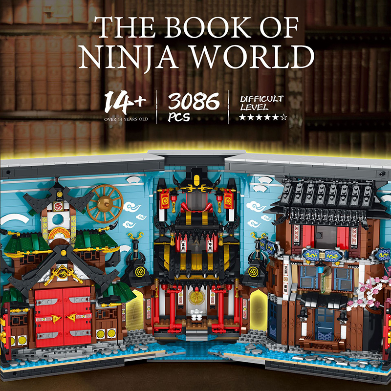 Reobrix 66029 Ninjago Toys Ninja World Book Building Blocks 3086