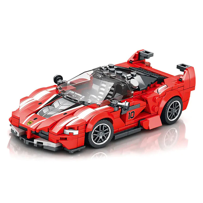 Reobrix 686 Technic Speed Champions Red Ferrari FXX-K V2 Racer Car 392±pcs Bricks from China.