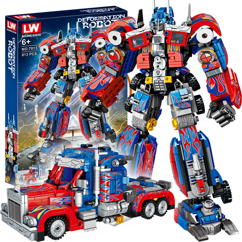 LW7013 Movie & Game Optimus Prime Deformation Robot Building Blocks 813±pcs Bricks from China.