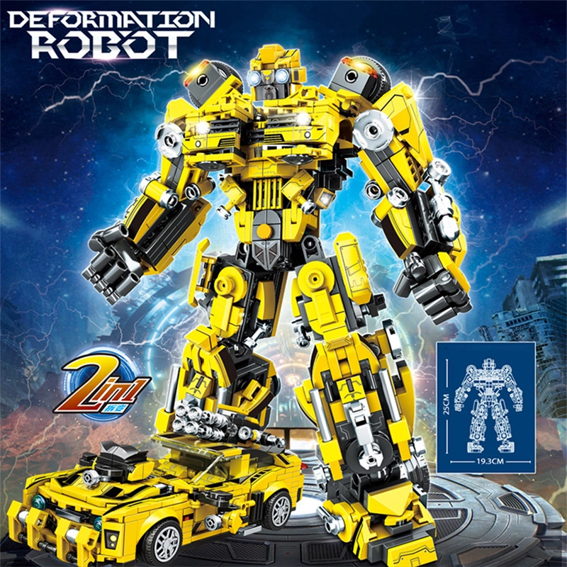 LW7014 Movie & Game Bumblebee Robot Deformation Robot Building Blocks 792±pcs Bricks from China.