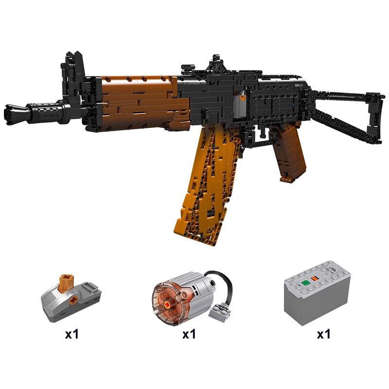 Mould King 14020 Military Motor AK-47 Assault Rifle Gun Building Blocks 1418±pcs Bricks from China.