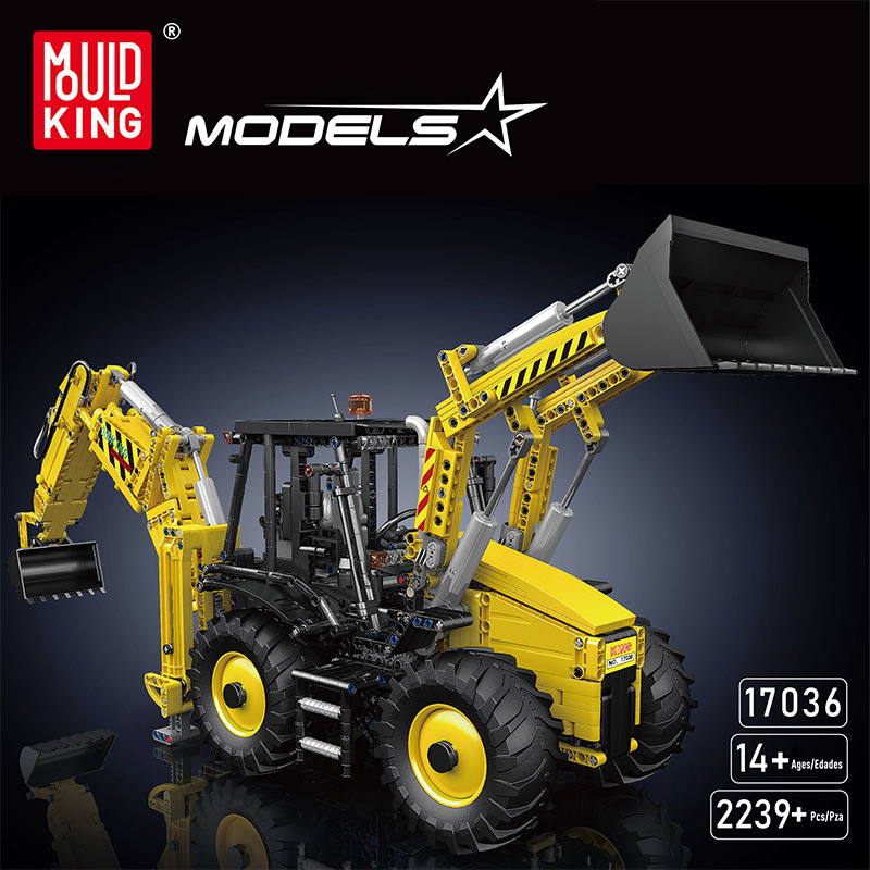 Mould King 17036 Technic Motor Yellow No.Bulldozer Building Blocks 2239±pcs Bricks from China.
