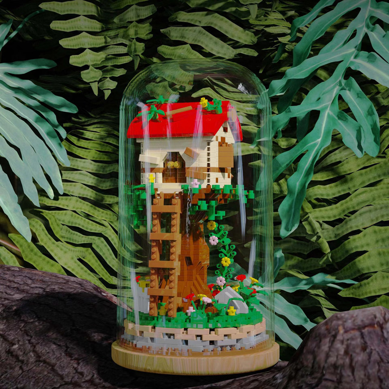 {With Light} GEJIA 6067 Romantic Small House Building Blocks 1166±pcs Bricks from China.