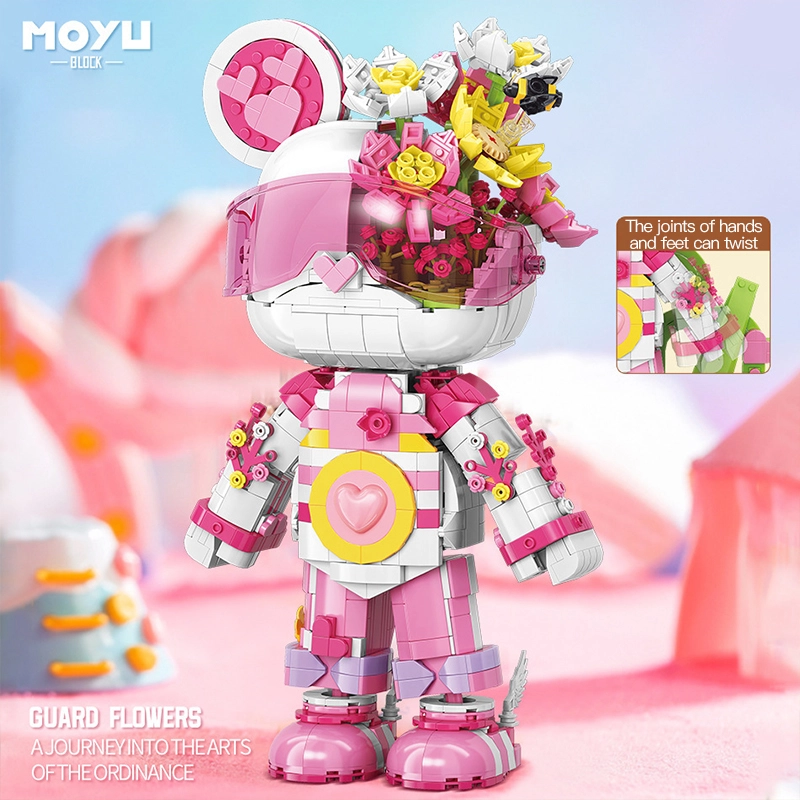 MOYU 89101 Creator Valentine's Day Flower's Bear Building Blocks 2321±pcs Bricks from China.