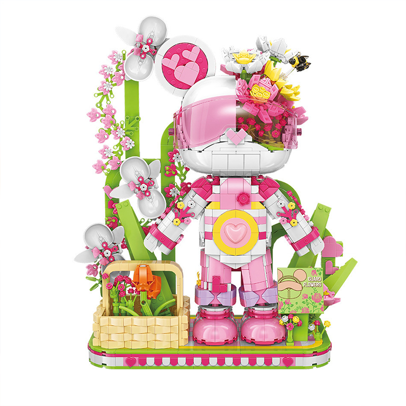 MOYU 89101 Creator Valentine's Day Flower's Bear Building Blocks 2321±pcs Bricks from China.