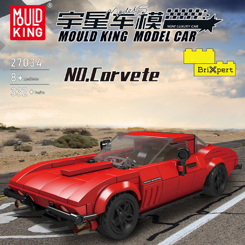 Mould King 27034 Technic Speed Champions Corvete Racers Building Blocks 332±pcs Bricks from China.