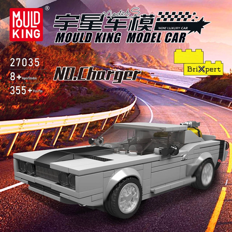 {With Transparent Box} Mould King 27035 Technic Speed Champions Charger Racers Building Blocks 355±pcs Bricks from China.