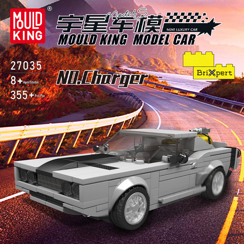 {With Transparent Box} Mould King 27035 Technic Speed Champions Charger Racers Building Blocks 355±pcs Bricks from China.