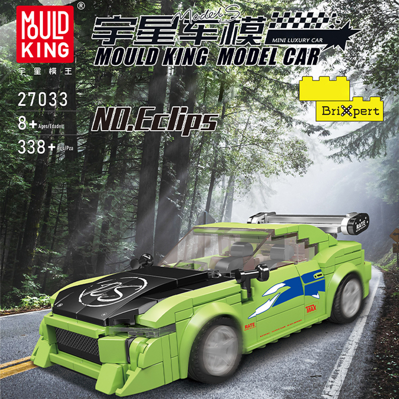 {With Transparent Box} Mould King 27033 Technic Speed Champions Eclips Racers Building Blocks 338±pcs Bricks from China.