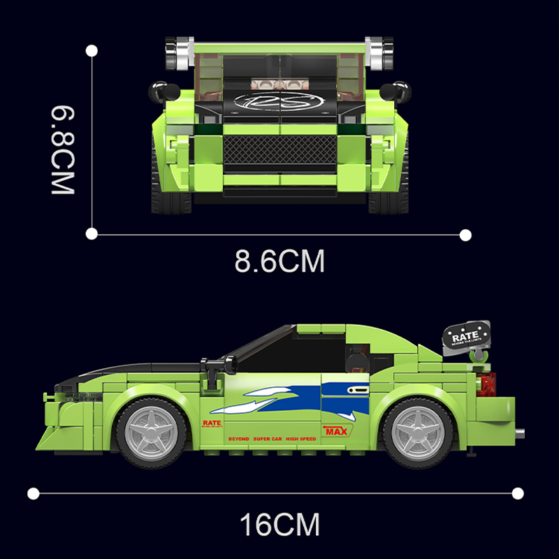 {With Transparent Box} Mould King 27033 Technic Speed Champions Eclips Racers Building Blocks 338±pcs Bricks from China.