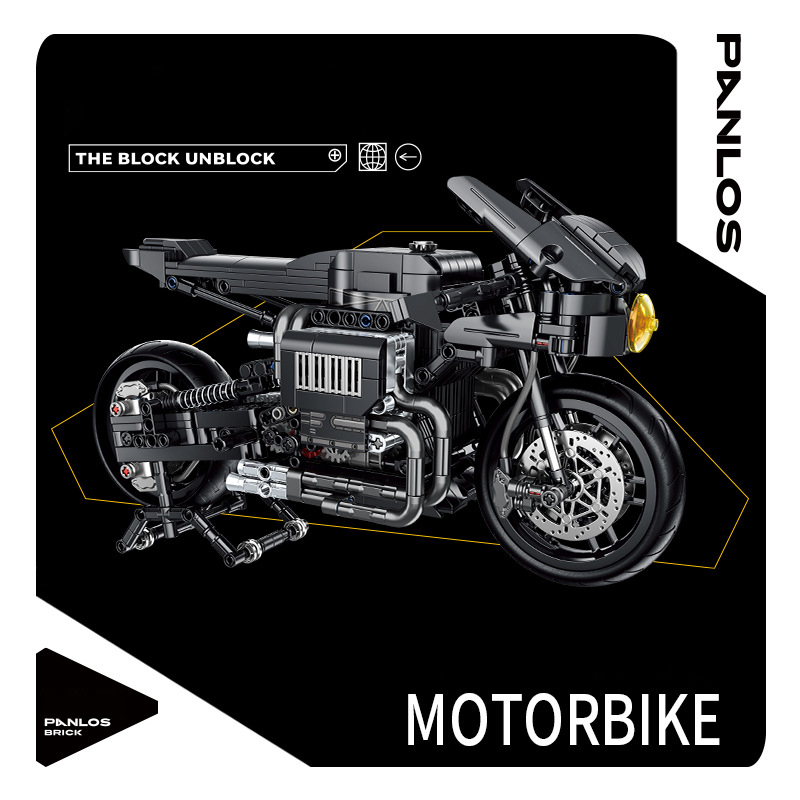 Panlos 672009 Technic Black Bat Motorbike Buidling Blocks 1080±pcs Bricks from China.