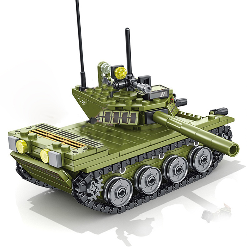 SEMBO 105514 Military Iron Blood Heavy Equipmen Type 85 Main Battle Tank Building Blocks 324±pcs Bricks from China.