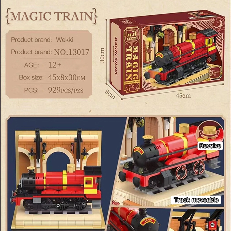 MJI 13017 Movie & Game Harry Potter Magic Train Building Blocks 929±pcs Bricks from China.