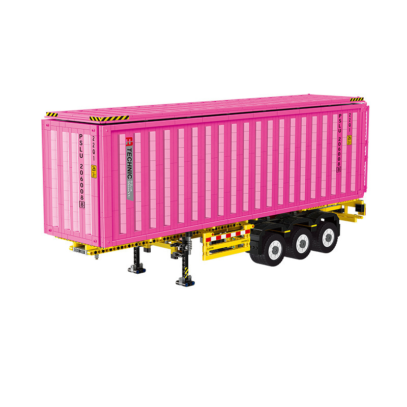 YC-QC013 Technic 1:10 Pink Cargo Van ShineYU Container Building Blocks 3565±pcs Bricks from China.