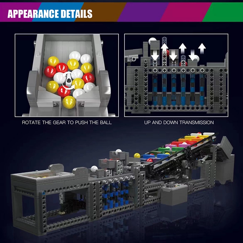 Mould King 26009 Technic Upgraded Version Motor Great Ball Contraption Ⅱ Building Blocks 1281±pcs Bricks from China.